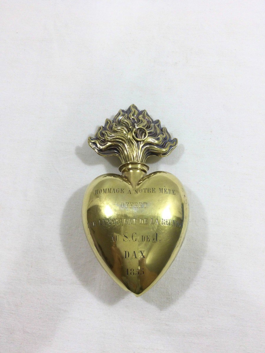 Heart Ex Voto In Vermeil Dax 1855-photo-4