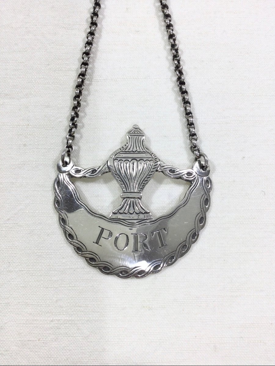 London - Silver Carafe Label "port"-photo-2