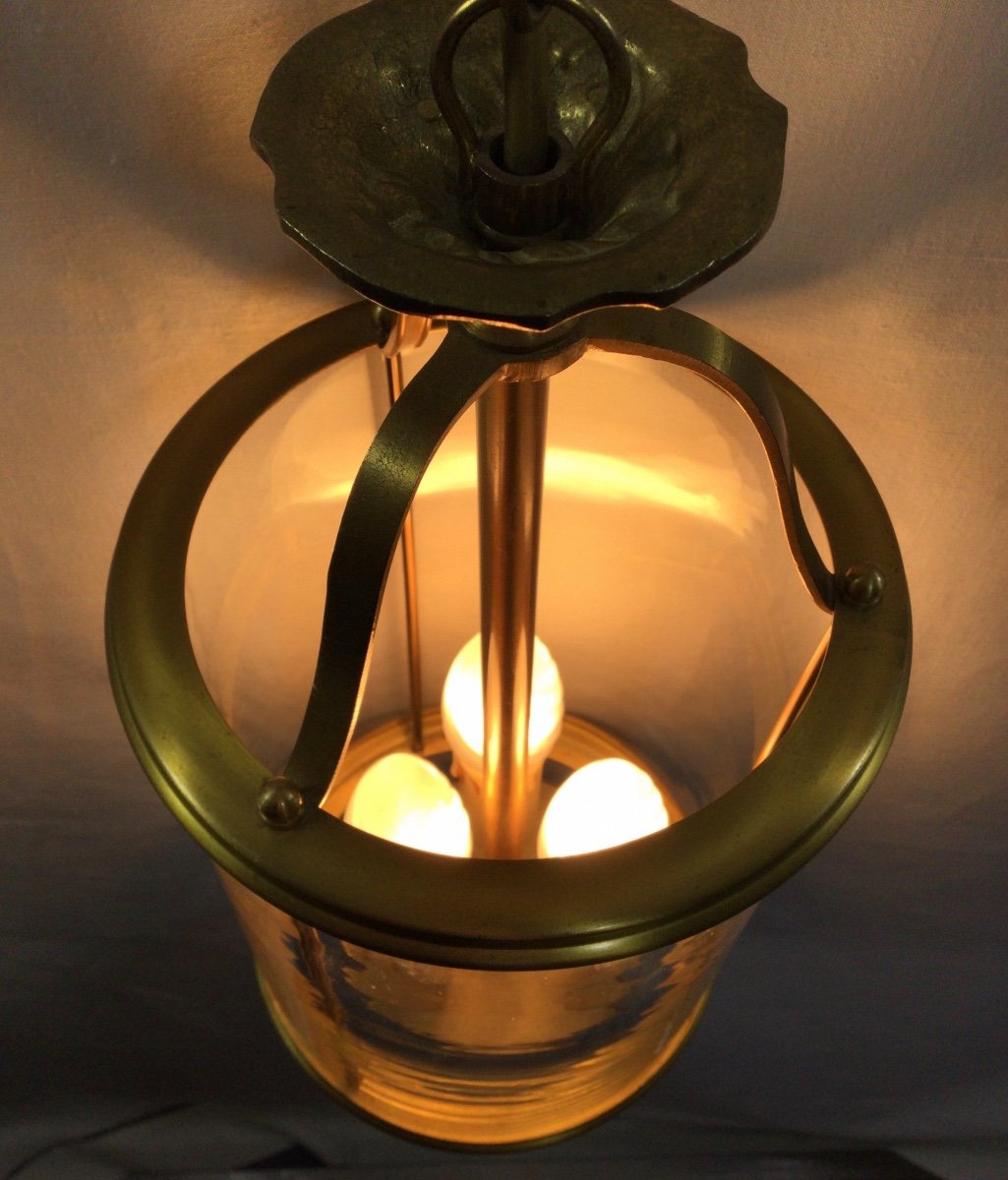 Lantern 3 Lights Bronze And Brass-photo-8