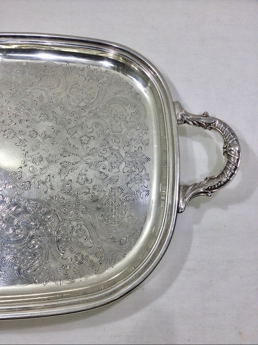 Tray With Silver Metal Handles-photo-4