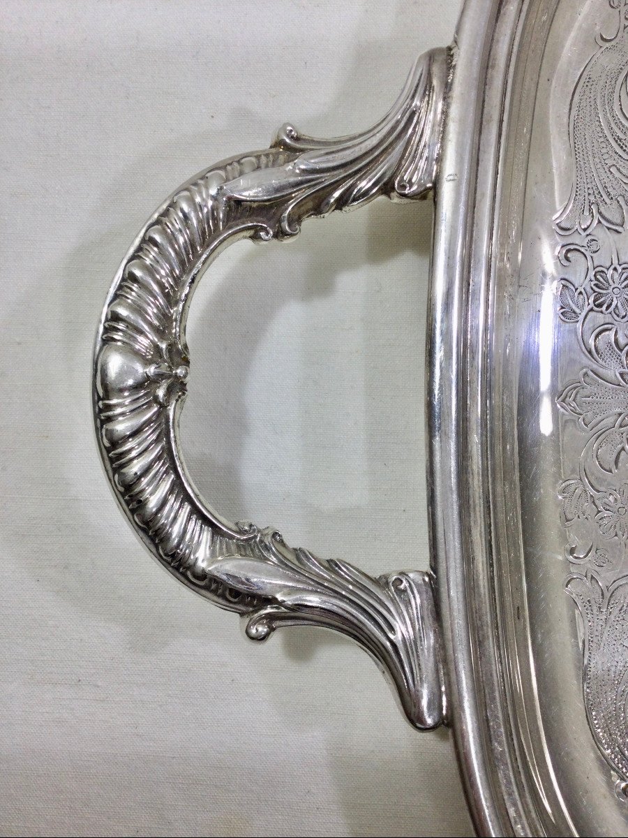 Tray With Silver Metal Handles-photo-1