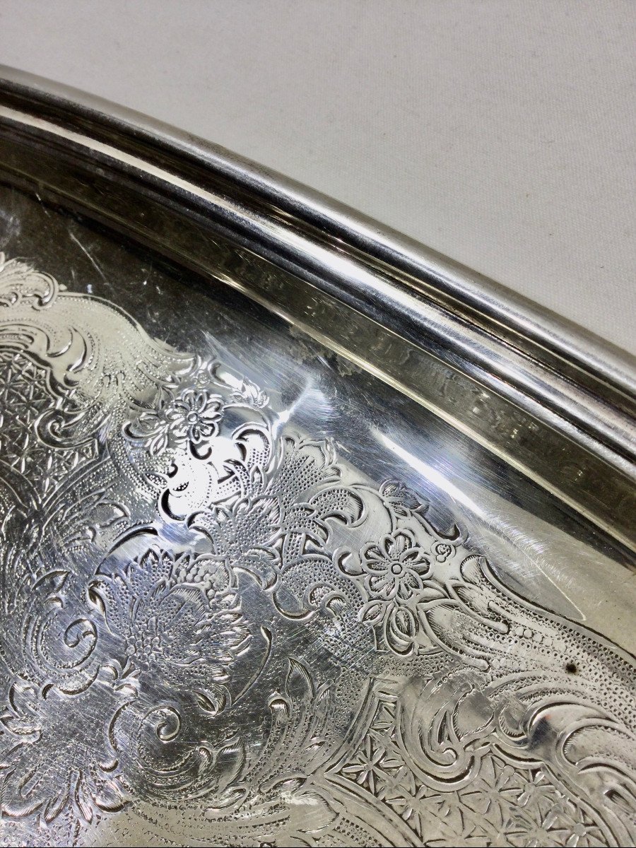 Tray With Silver Metal Handles-photo-3