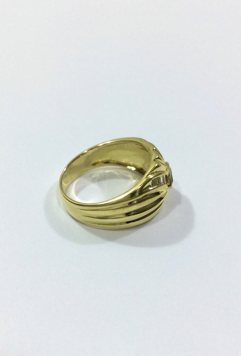 Sapphire And Diamond Gold Ring-photo-1
