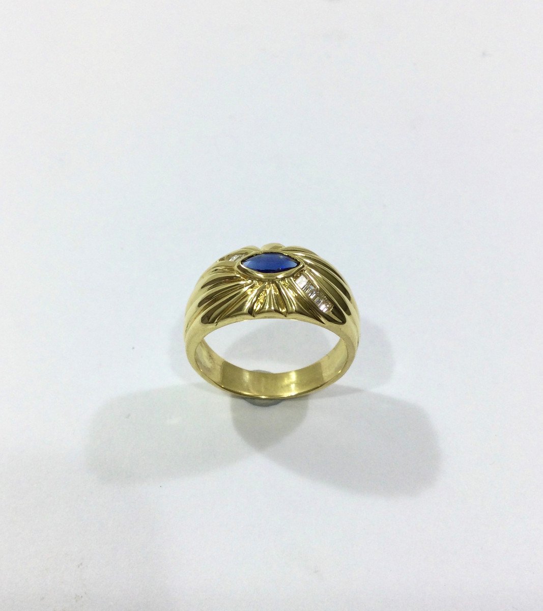 Sapphire And Diamond Gold Ring-photo-4