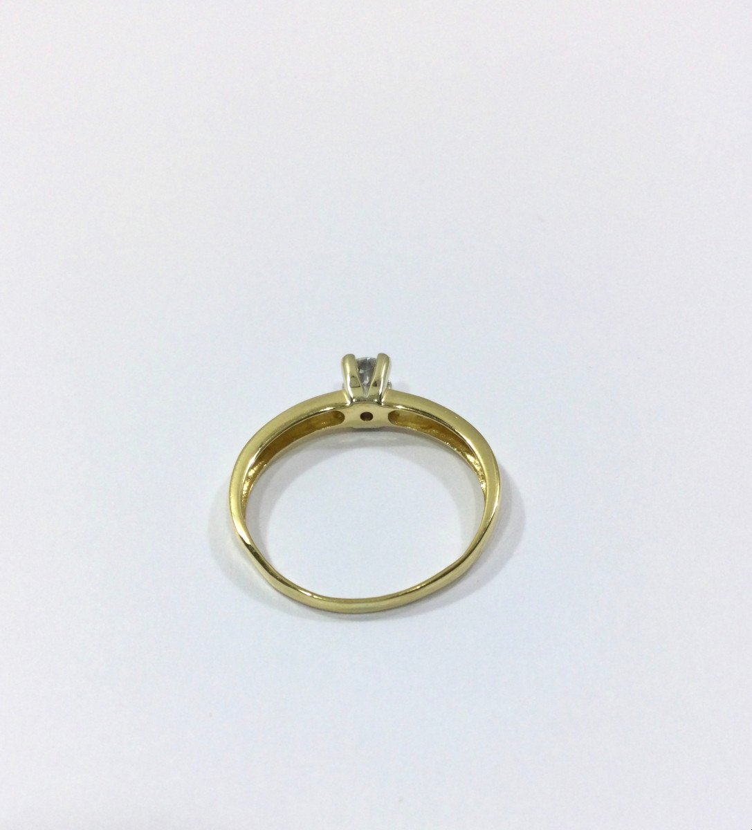 Yellow Gold And Diamond Solitaire-photo-4