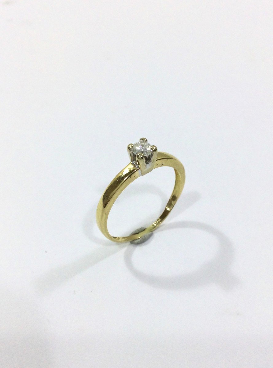 Yellow Gold And Diamond Solitaire