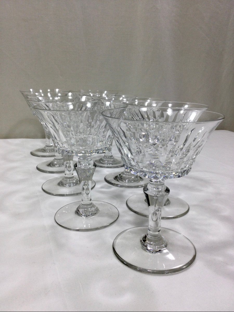 Baccarat - 9 Champagne Glasses Piccadilly-photo-4