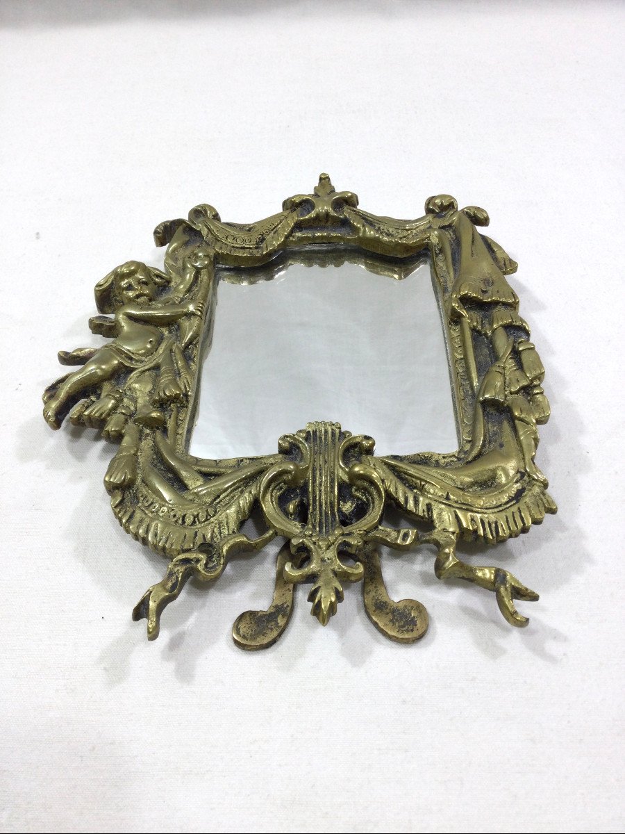 Louis XVI Style Bronze Mirror-photo-7