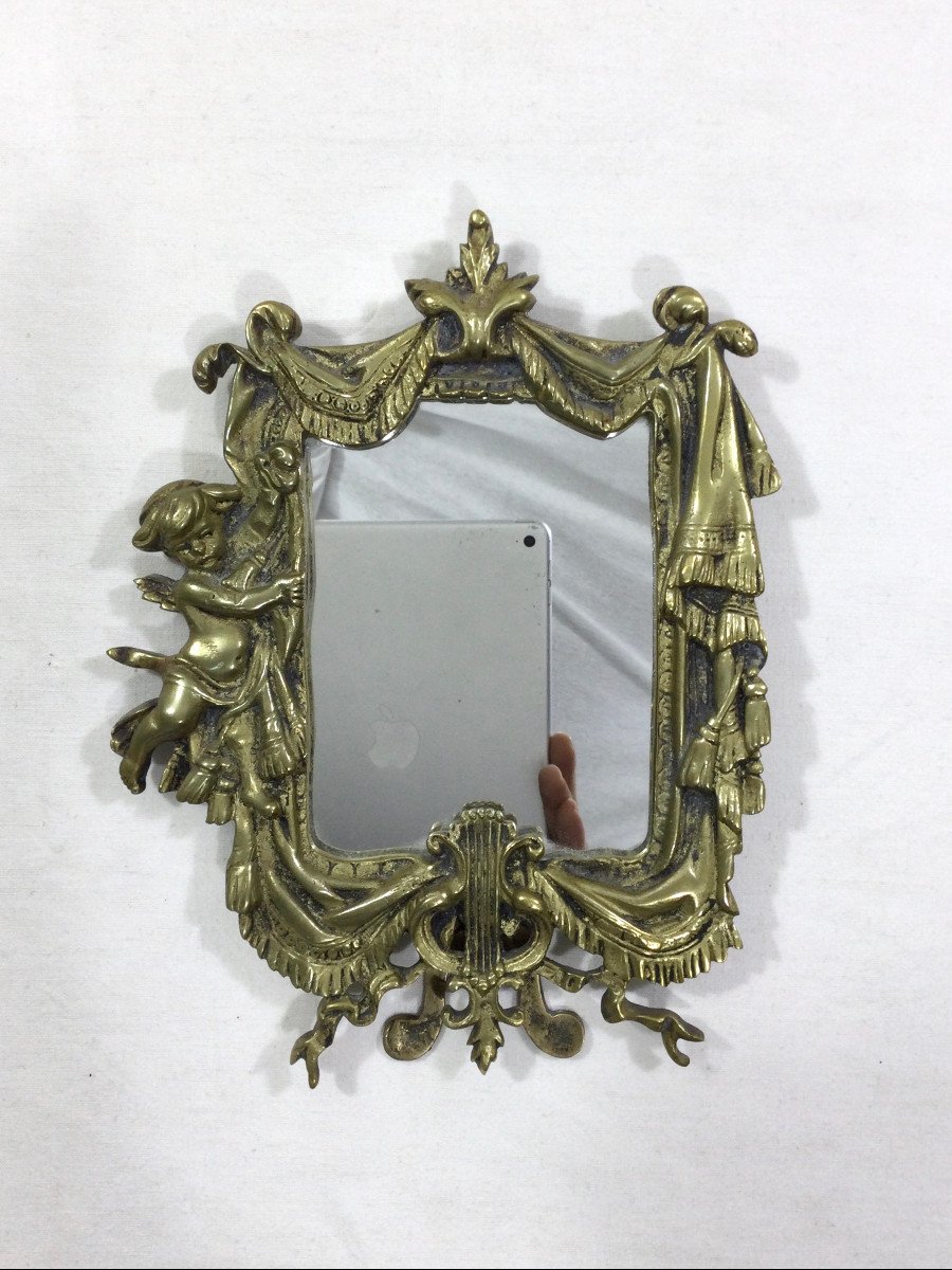 Louis XVI Style Bronze Mirror-photo-8