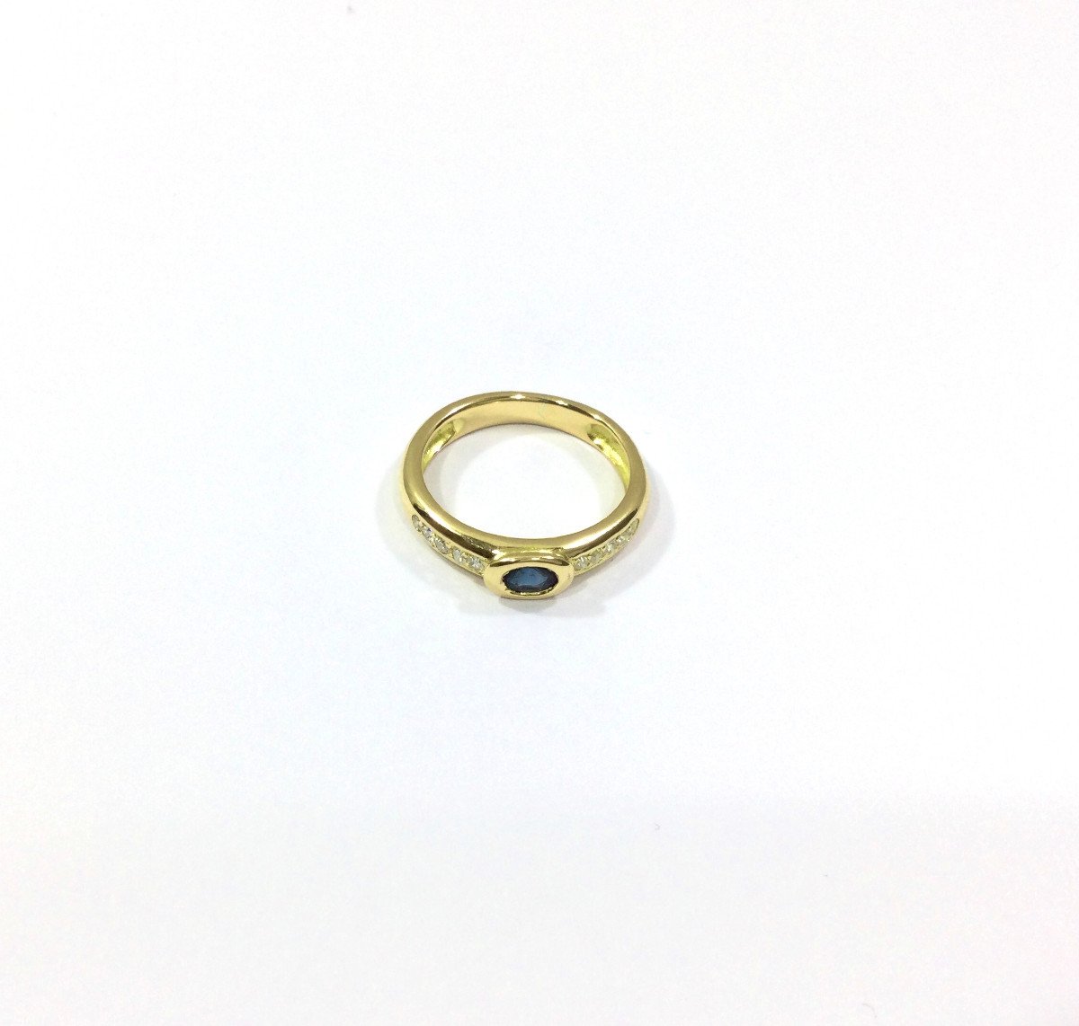 Diamond And Sapphire Gold Ring-photo-4