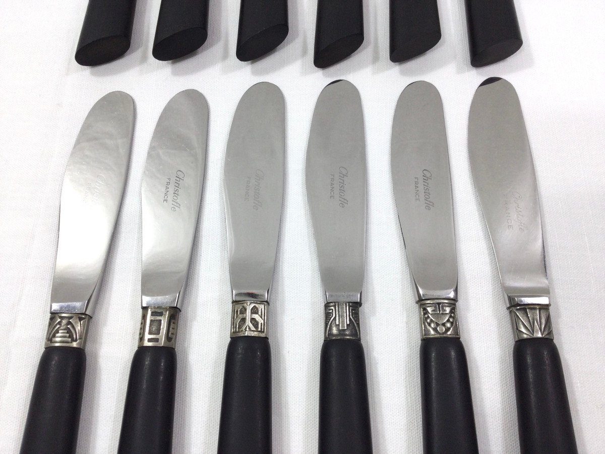 Christofle - Set Of 12 Butter Knives-photo-3