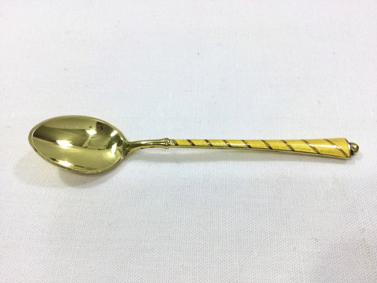 Denmark - Enamelled Vermeil Mocha Spoons-photo-3