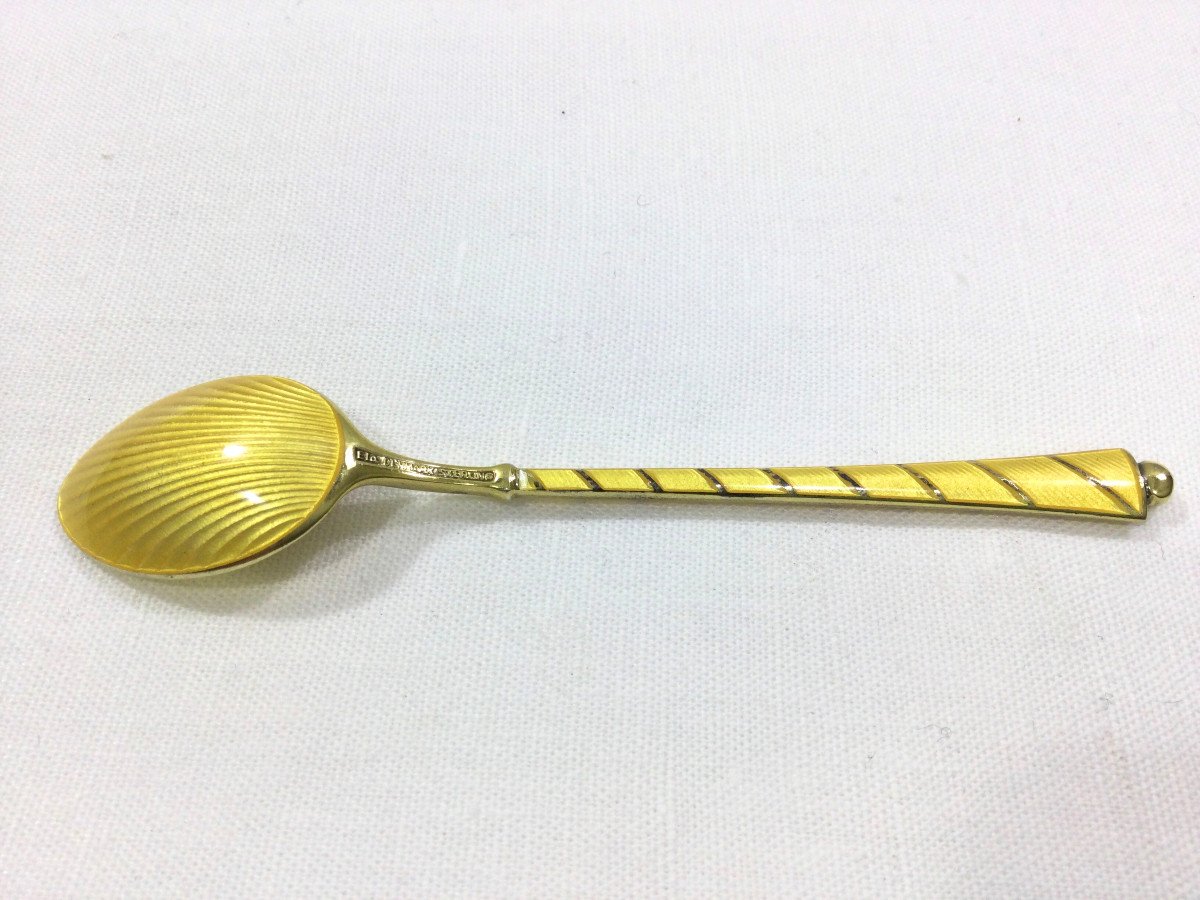 Denmark - Enamelled Vermeil Mocha Spoons-photo-4