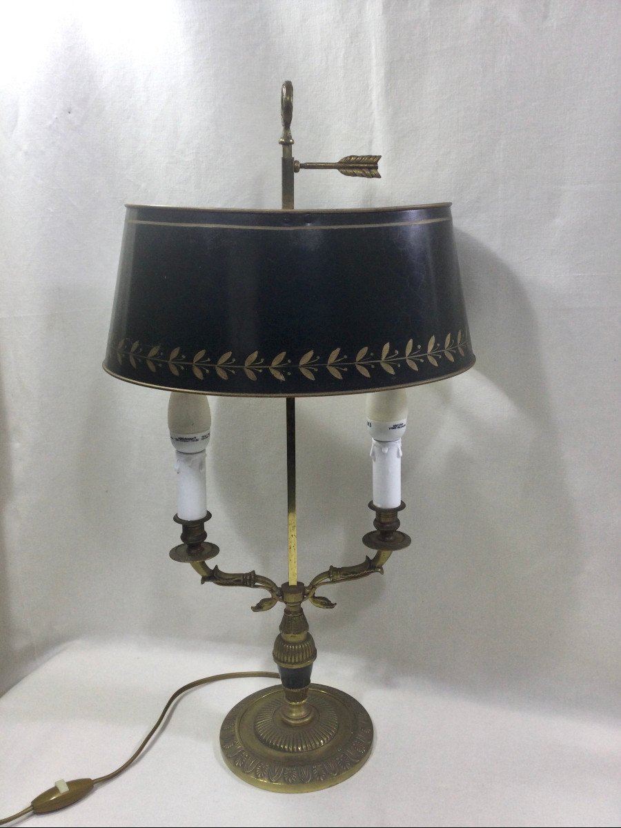 Lampe Bouillotte Empire à Deux Lumières 