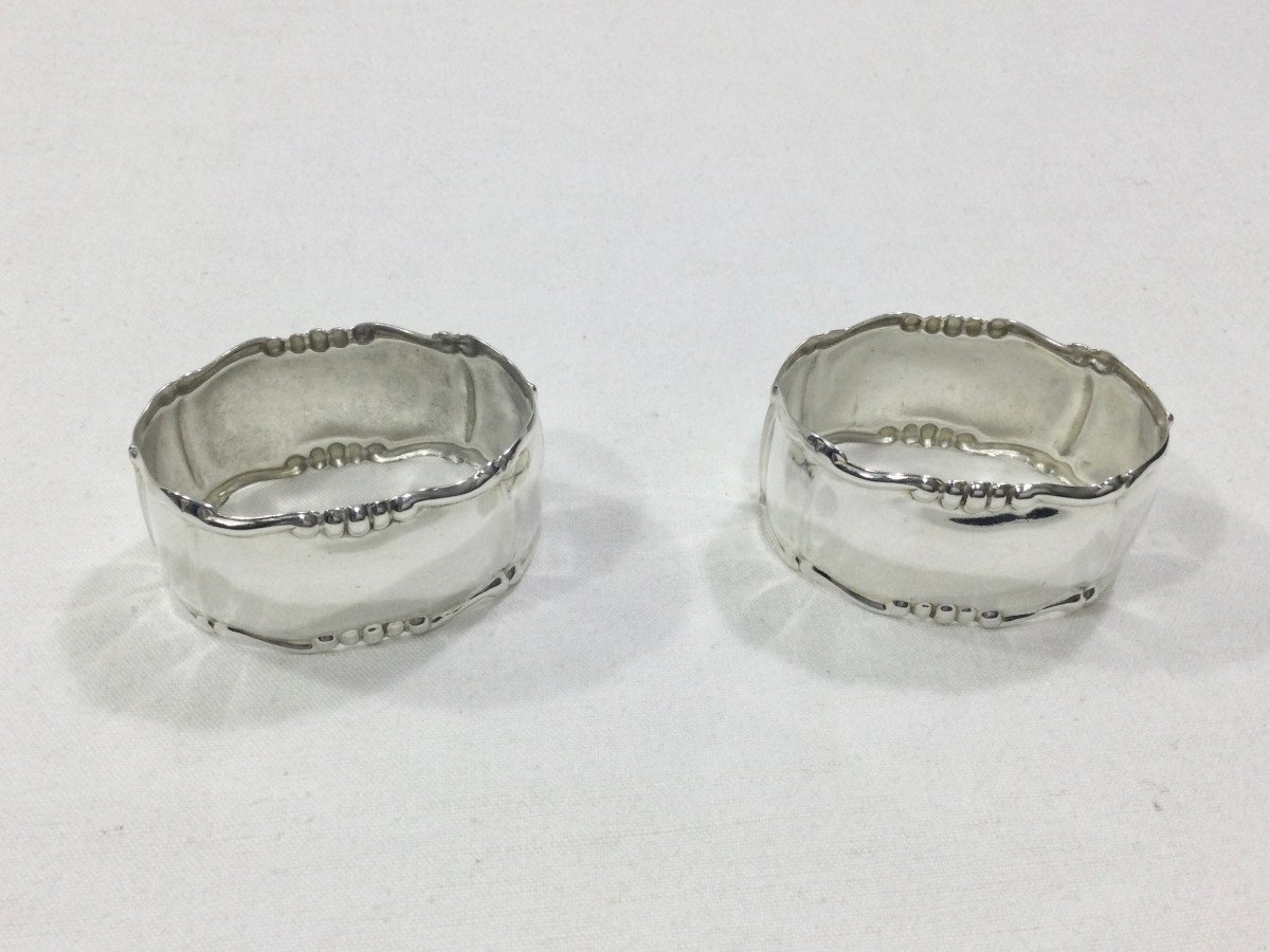 Pair Of Silver Napkin Rings-photo-2