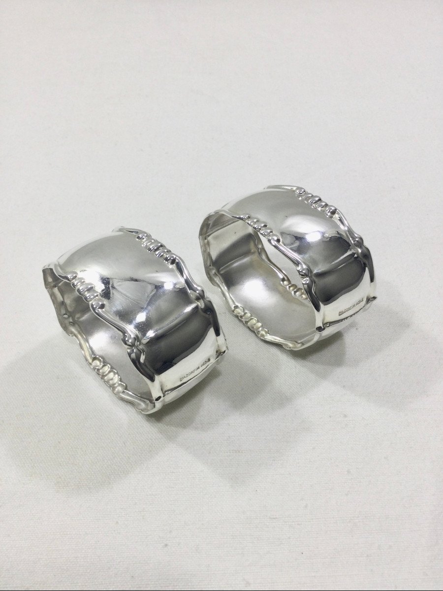 Pair Of Silver Napkin Rings-photo-2