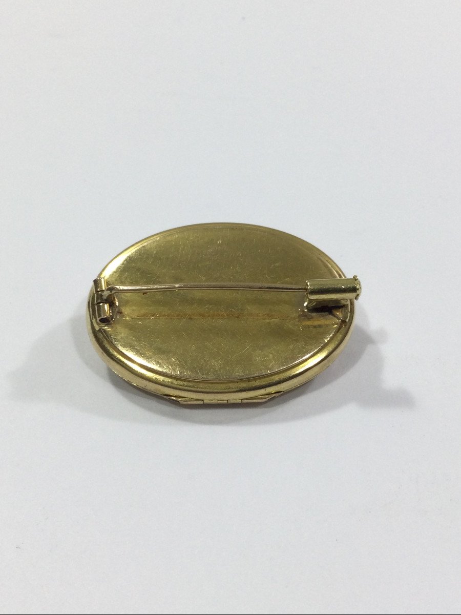 Broche Porte Photo En Or Rose -photo-1