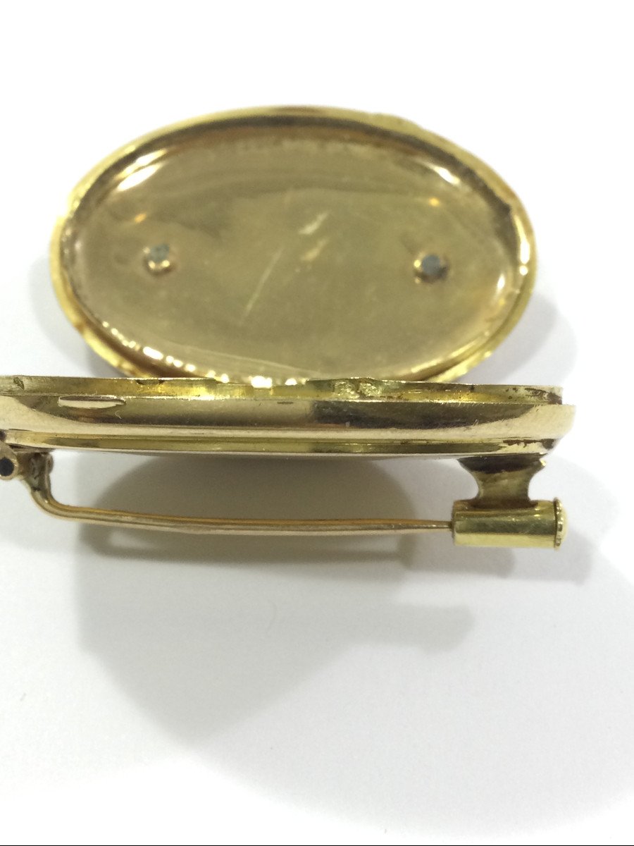 Broche Porte Photo En Or Rose -photo-4