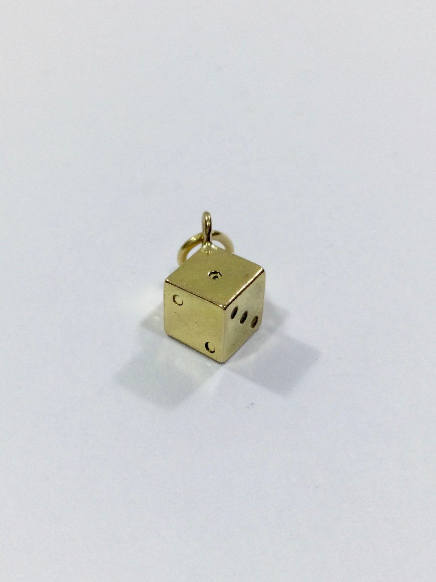 Gold Dice Pendant-photo-2