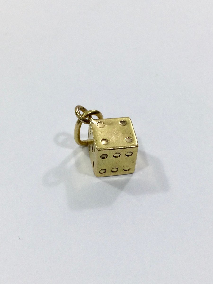 Gold Dice Pendant-photo-2