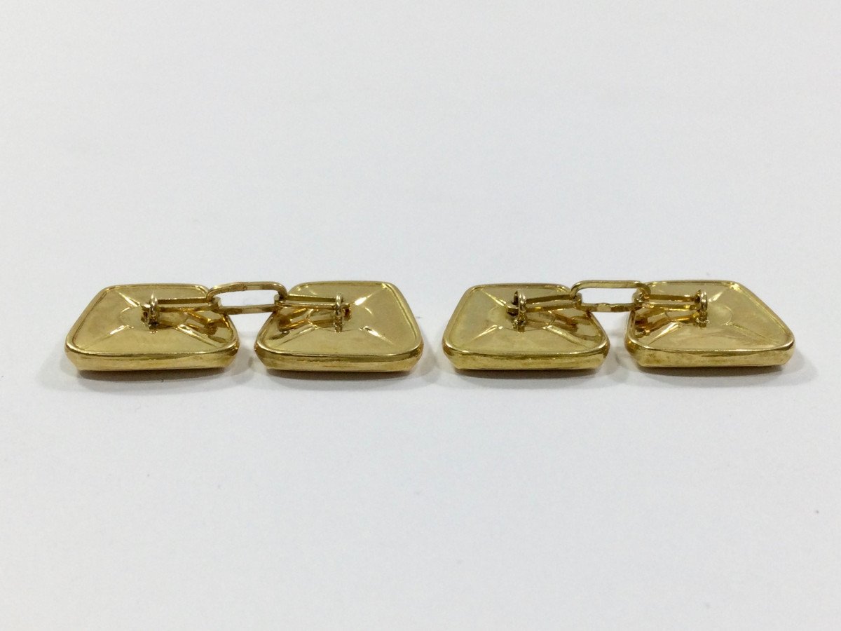 Pair Of Cufflinks In Yellow Gold-photo-2