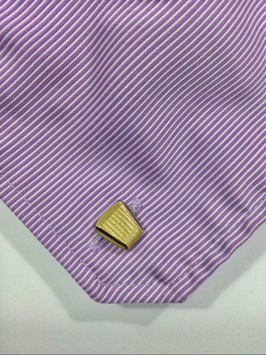 Pair Of Cufflinks In Yellow Gold-photo-6