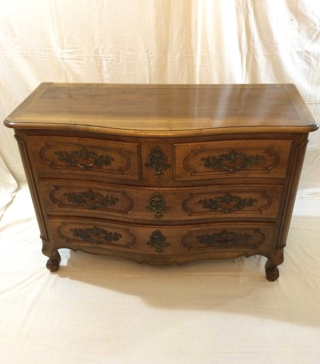 Commode En Noyer Louis XV -photo-3