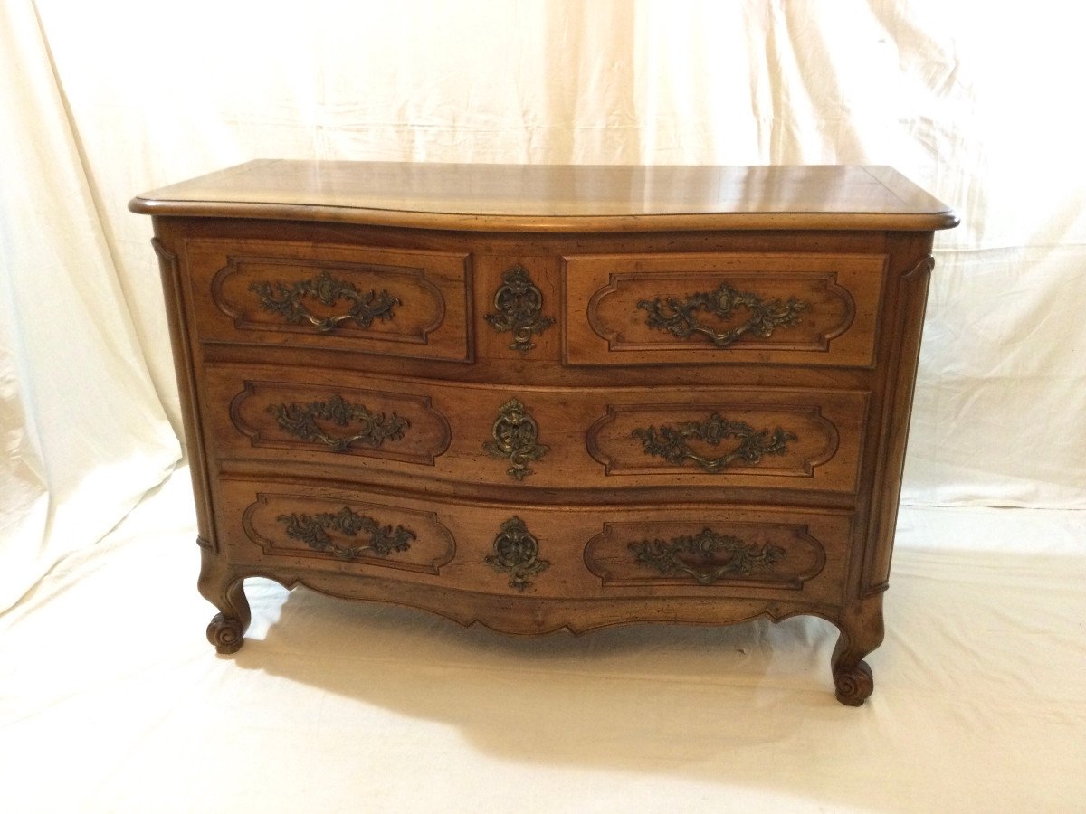 Chest Of Drawers In Walnut Louis XV