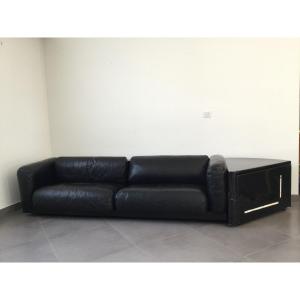 Cini Boeri - Gradual Lounge Sofa Black Leather Knoll/gavina