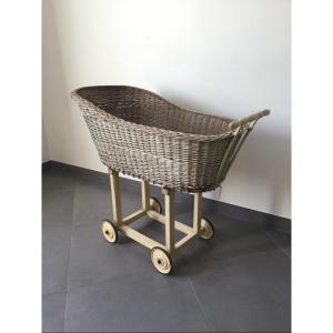 Wicker Pram On Wheels