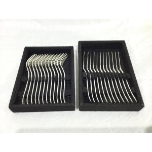 Christofle – 12 Crossed Ribbon Fish Cutlery Set