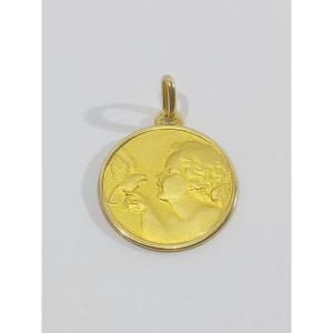 Médaille Ange Et Colombe 