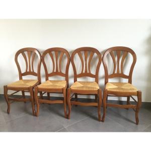 Series Of 4 Chairs In Cherry