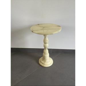 Alabaster Pedestal Table