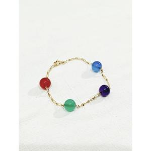 Bracelet En Or Et Perles Fantaisie 