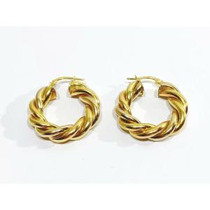 Pair Of Gold Creole Earrings