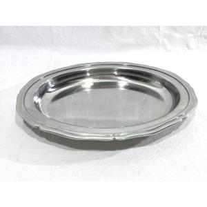 Silver Metal Serving Dish