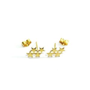 Pair Of Gold Star Earrings