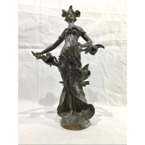 L. Moreau - Sculpture Iris En Régule