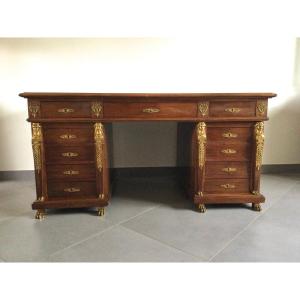 Empire Mahogany And Oak Boxed Desk