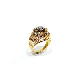 Openwork Ring In Rose Gold And Diamonds    