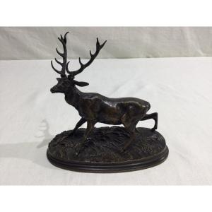 Pierre-jules Mêne - Cerf En Bronze