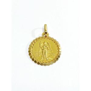 Médaille Du Zodiac Vierge