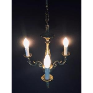 3 Light Bronze Chandelier