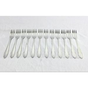 Wmf – 12 Silver Metal Cake Forks