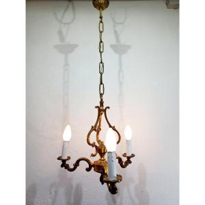 3-light Bronze Chandelier 