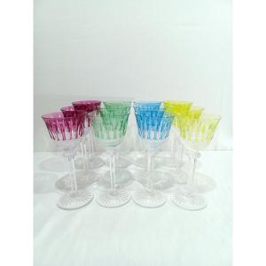 Saint Louis – 12 Verres à Vin Modèle Tommy
