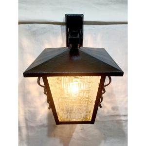 Lanterne 1 lumière fer forgé