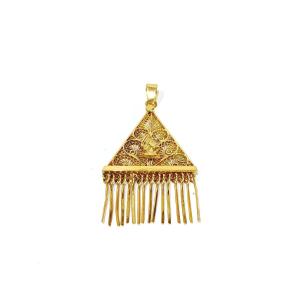 Champagne Gold Filigree Pendant