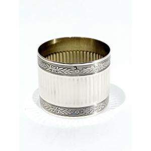 Louis XVI Style Solid Silver Napkin Ring With Vermeil Interior